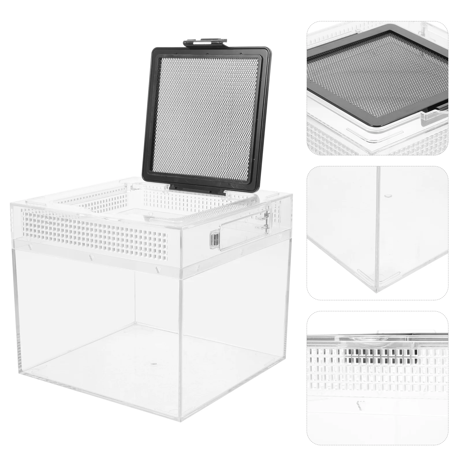 

Box Habitat Tarantula Cage Enclosure Reptile Spider Feeding Terrarium Breeding Snake Tank Container Cricket Bowl House Crab