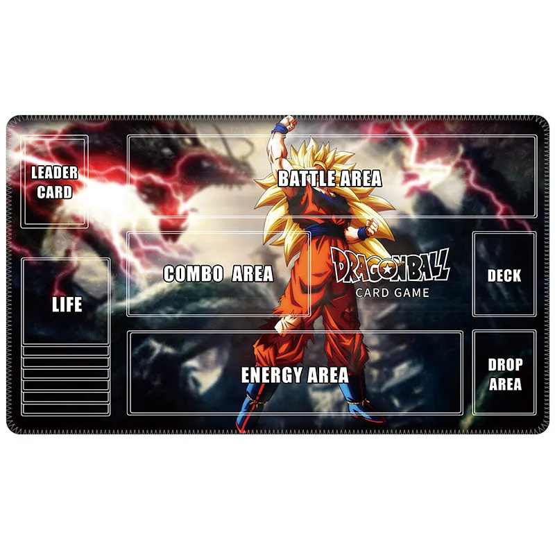 Игровой коврик для карточных игр Dragon Ball (26 моделей): Сон Гоку, Вегета, Чи-Чи, 2 мм, с прошитыми краями, для одиночных битв, резиновый, настольный коврик для карточных игр (art.: 3920da73ec019) - 3920da73ec019