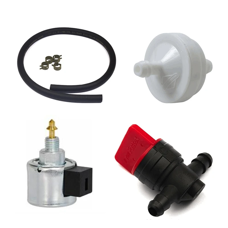 

694393 Fuel Solenoid Filter Switch Set for Briggs & Stratton Replaces 692734 497671 495733 with Fuel Line