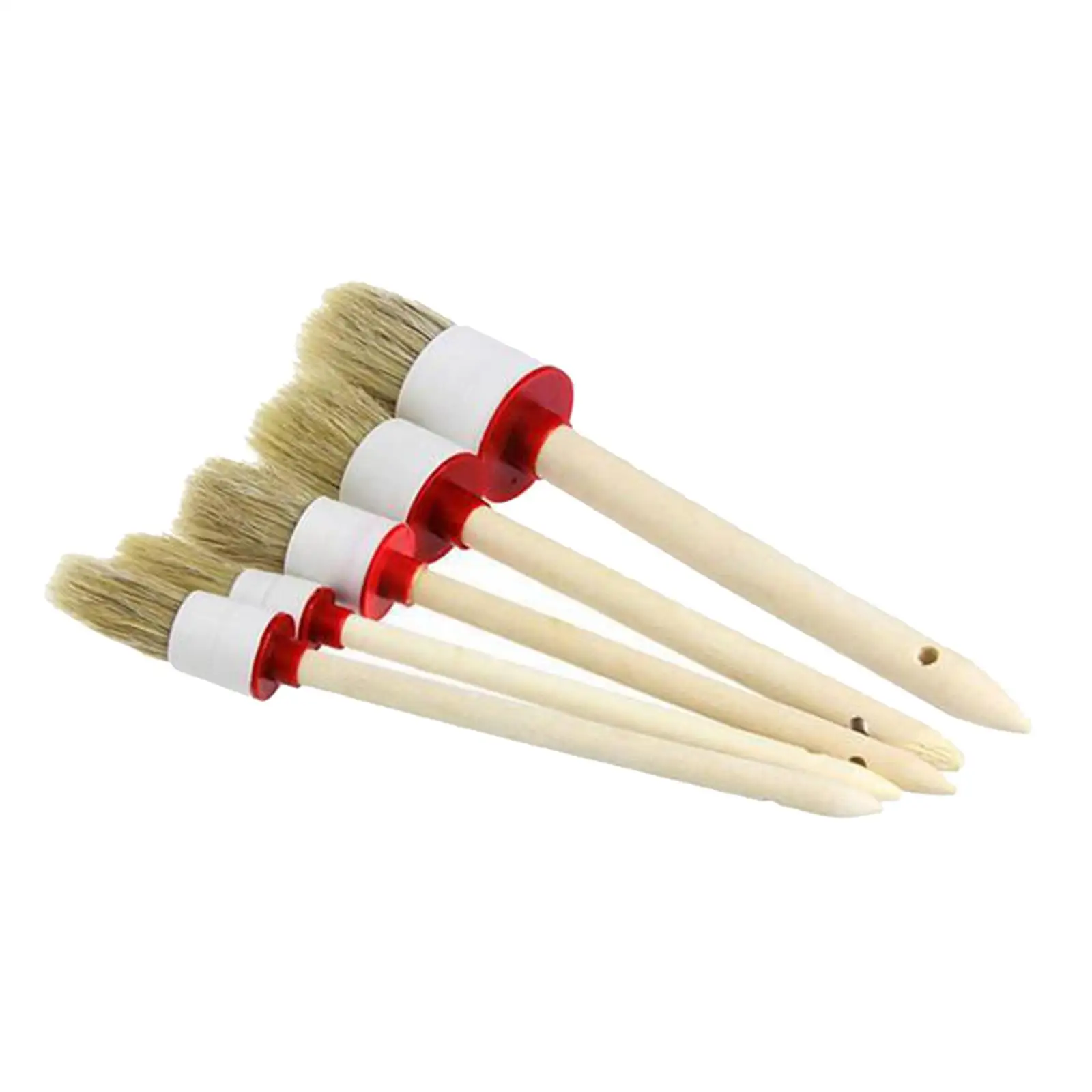 

5 Pieces Soft Bristle Car Detailing Brush Set 5 Sizes, with Hangable Hole Handle, Widely Used