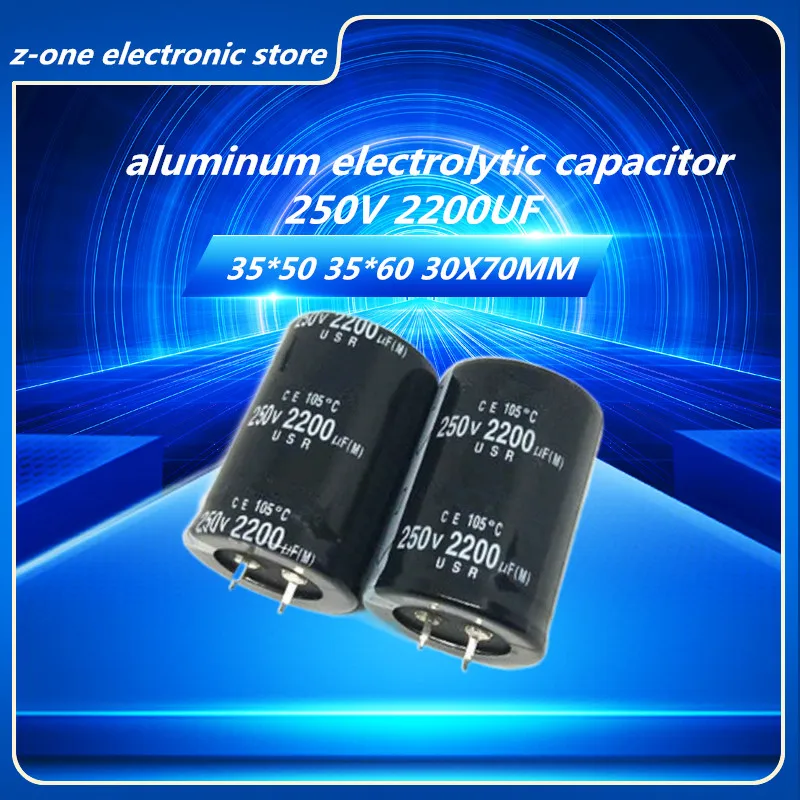 2pcs-5pcs 250V2200UF Higt quality aluminum electrolytic capacitor 250V 2200UF 35X50 35X60 30X70MM