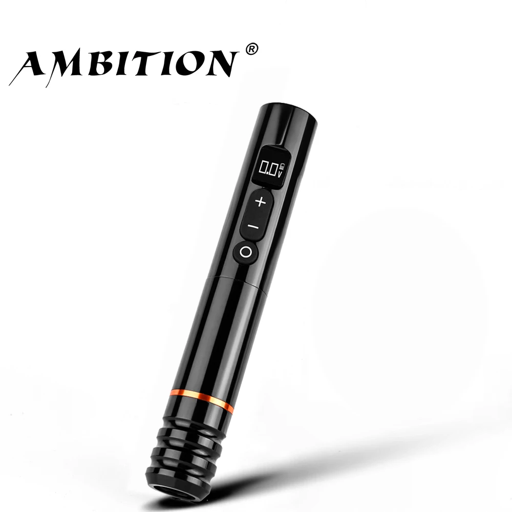 Ambition Wireless Rotary Tattoo Pen Machine Semi-Permanent Eyeliner Lips Permanent Makeup Device Machine For Body Art