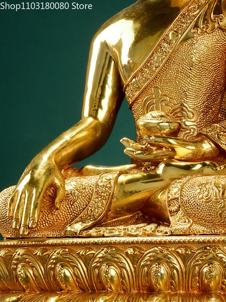 42 см медная латунная позолоченная фотография Тибетский буддизм Будда Aksobhya