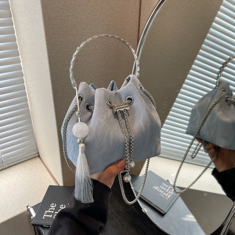 Женская сумка-мешок через плечо из ПУ кожи