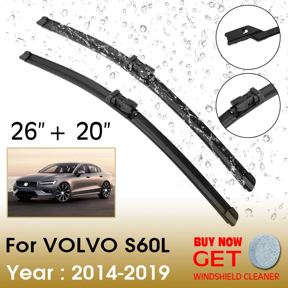 

Car Wiper Blade For VOLVO S60L 26"+20" 2014-2019 Front Window Washer Windscreen Windshield Wipers Blades Accessories