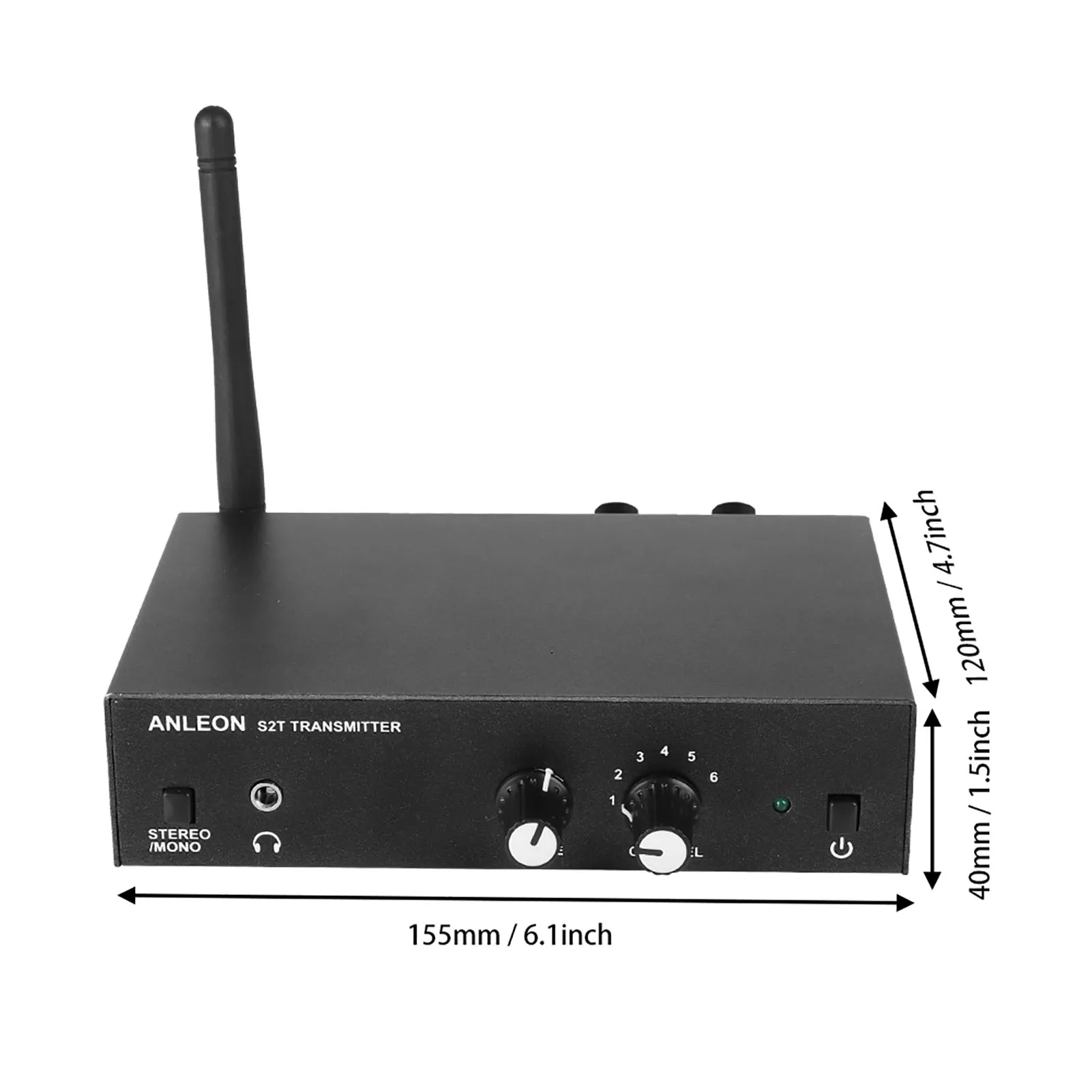 Фото Беспроводной конденсаторный микрофон ANLEON S2 UHF, стерео, 2 канала, дальность 50 м, профессиональный, для сцены, с мониторингом №5