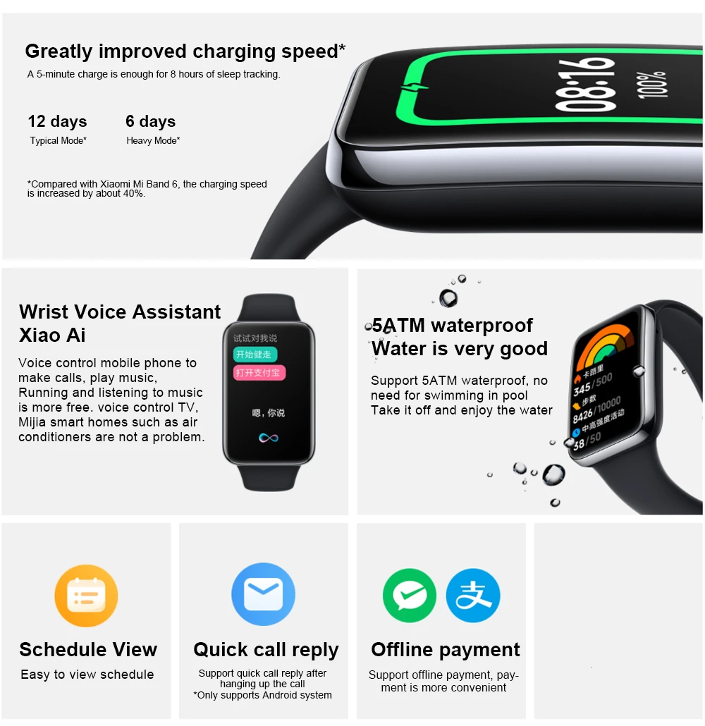 Оригинальный Смарт-браслет Xiaomi Mi Band 7 Pro с GPS фитнес-трекер AMOLED экраном для
