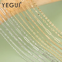 yegui c154diy chain18k gold plated0 3micronscopper metalrhodium platedhandmadediy bracelet necklacejewelry making3mlot
