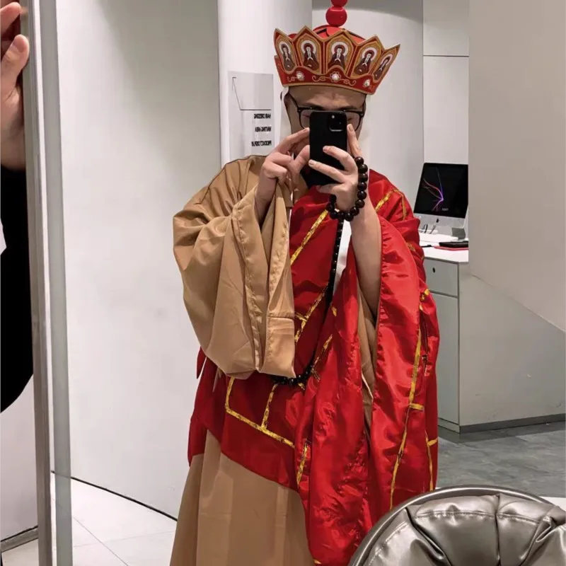 Цельнокроеное платье-монах подставка kasaya для взрослых шапка с бусинами