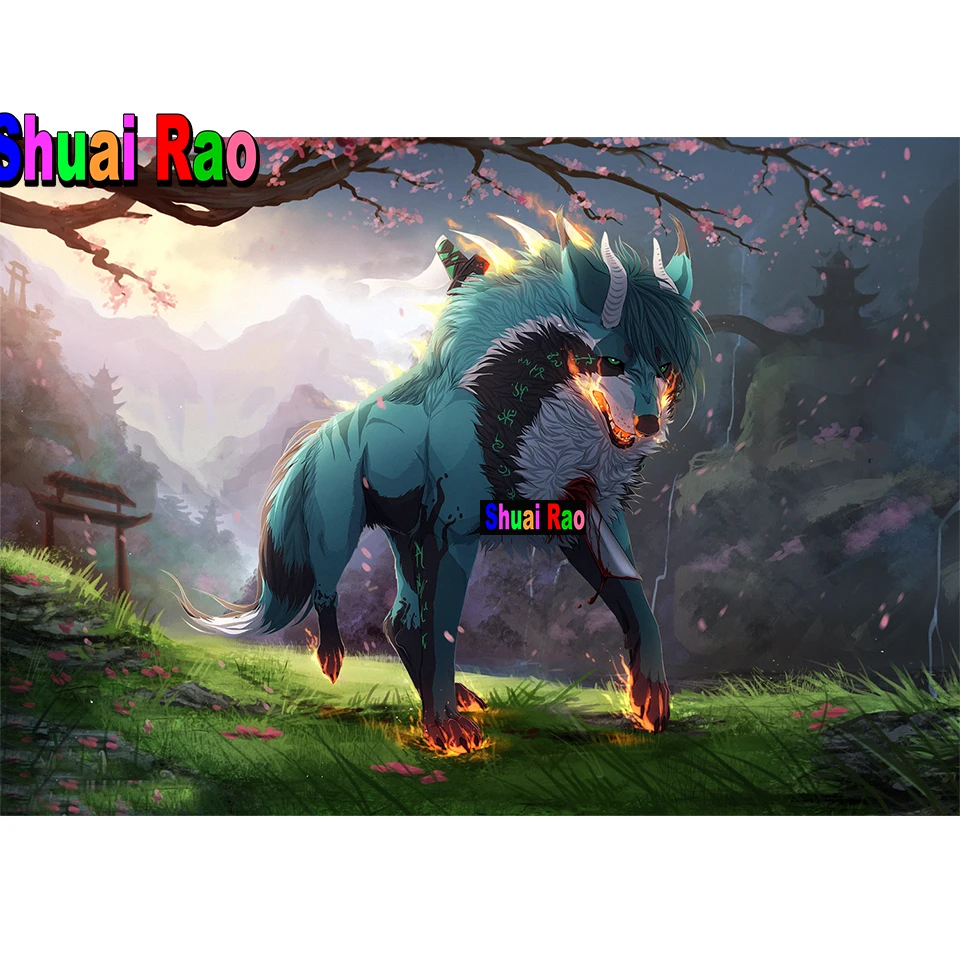 Фотообои 5d, искусственные животные, полная вышивка, Алмазная мозаика, крест, украшение для дома, Прямая поставка