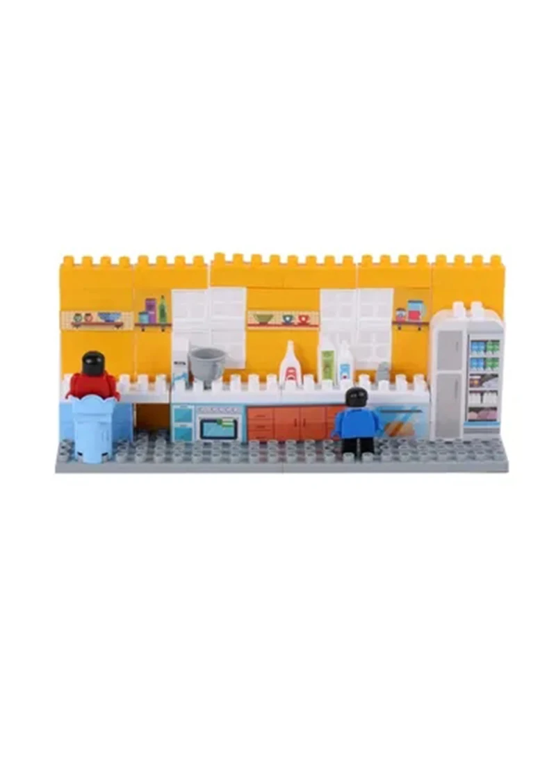 

80pcs Kitchen Scene Pentagram Bucket Building Blocks
