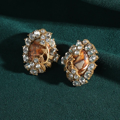 Серьги-гвоздики STALAIT из натурального камня