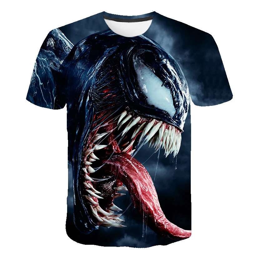 

Cartoon Venom Graphic T-Shirt Boys And Girls 3D Printing Casual Round Neck Short-Sleeved Kid T-Shirt Streetwear Summer Tops Tees