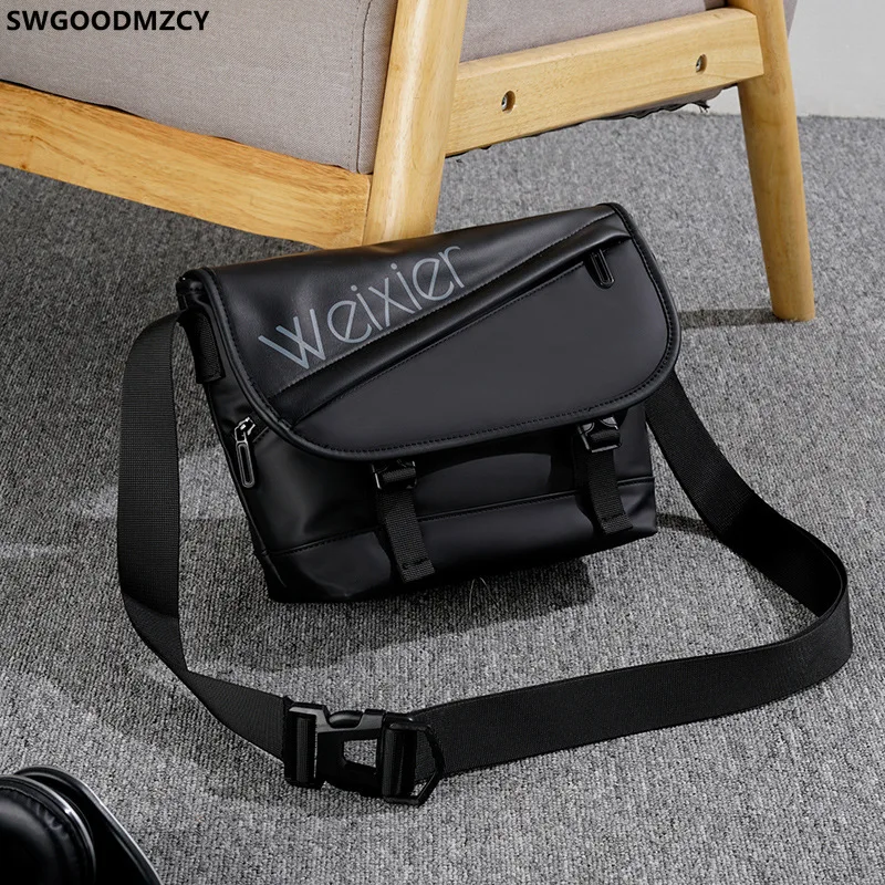 Наплечные Офисные Сумки для мужчин мессенджеры мужские черные боковые