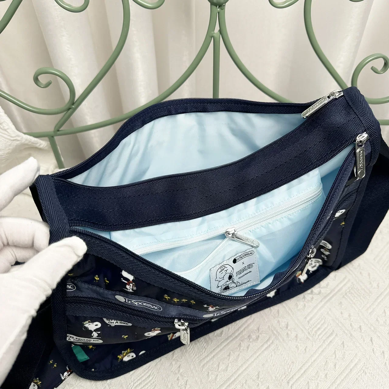 Lesportsacs Сумка Снупи с мультяшной собакой модная ручная сумка через плечо карман