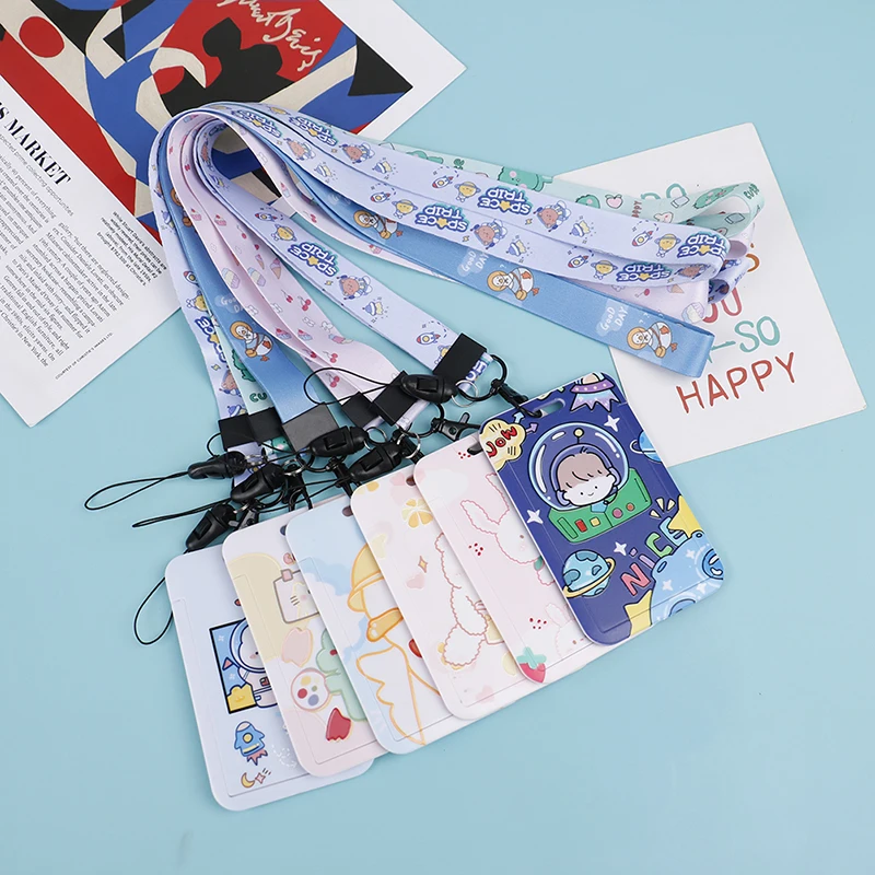 

New Fashion Lanyard Card Holder ID Credit Bank Business Card Students Bus Neck Lanyard Card