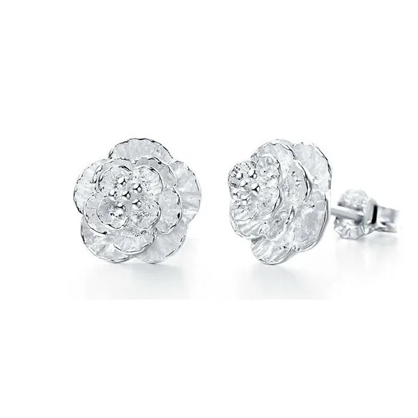 

REETI 925 Sterling Silver Lovely Flower Stud Earrings For Women 2022 New Trend Personality Lady Fashion Jewelry