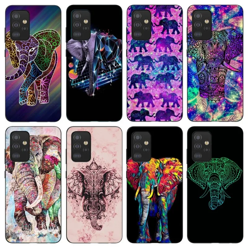 

Чехол для телефона с изображением слона для Samsung Galaxy S6, S7, S8, S9, S10, S21, S22 Plus, сверхмягкий черный чехол для телефона