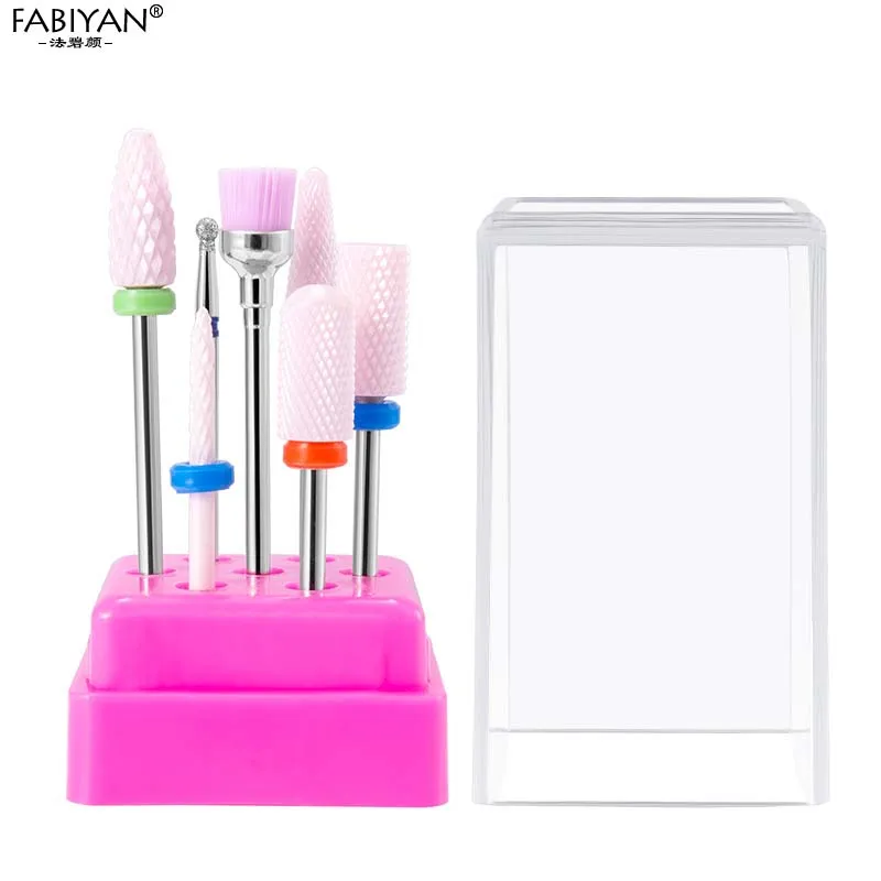 7 шт. набор керамических Сверл из карбида вольфрама для ногтей инструмент