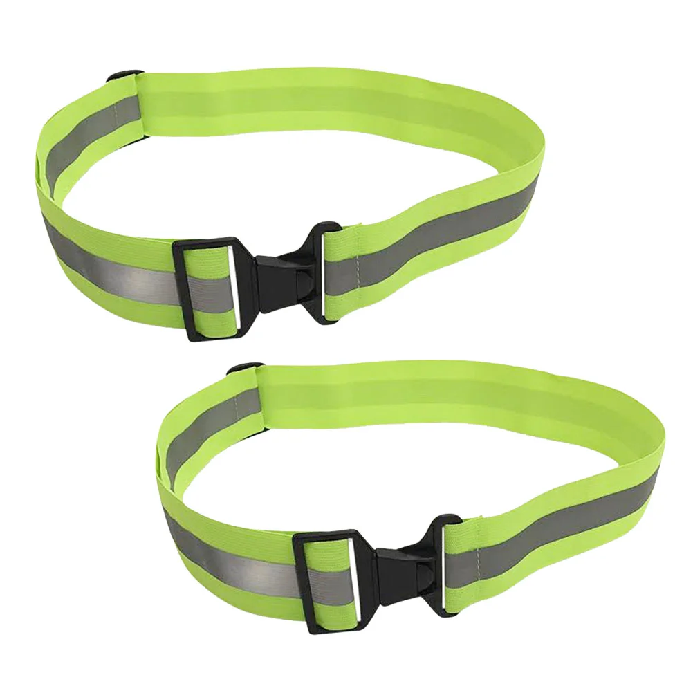 

Safe Wasit Belt Reflective Adjustable Fluorescent Green Waistband Security Gear Waist Band for Cycling Walking Camping