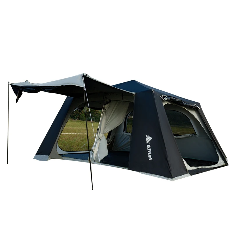 

Fully Automatic Tent Thickend Black Glue 3layers Rainproof Sunproof 2rooms Exquisite Outdoor Camping Aluminum Pole Quick Open