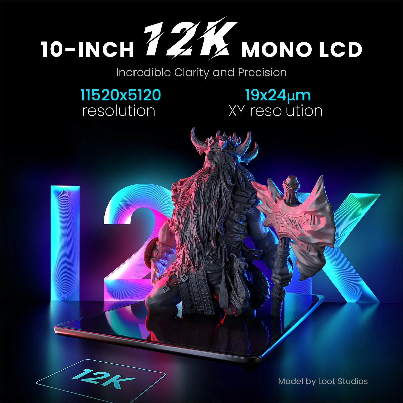 3D-принтер ELEGOO SATURN 3 Ultra Mono MSLA с 10-дюймовым 12K монохромным LCD-дисплеем, высокоскоростной, с Wi-Fi, область печати 219*123*260 мм (art.: 3920d9bebcd7f) - 3920d9bebcd7f