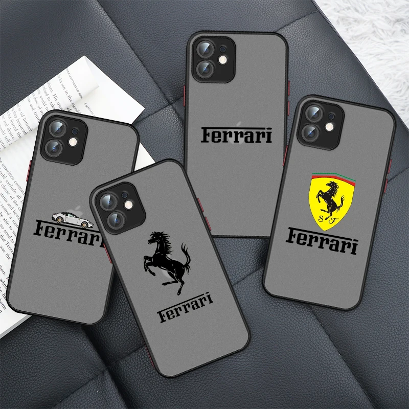 

Enzo-Ferrari-Laferrari Sports Car For Apple iPhone 14 13 12 11 XS Mini Pro Max 8 7 6S 6 XR Plus Frosted Translucent Phone Case