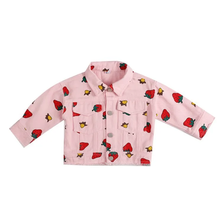 

2022 New Spring Autumn Fashion Baby Clothes Girls Cotton Flower Work Coat Causal Jacket Infant Kids Top Outwear