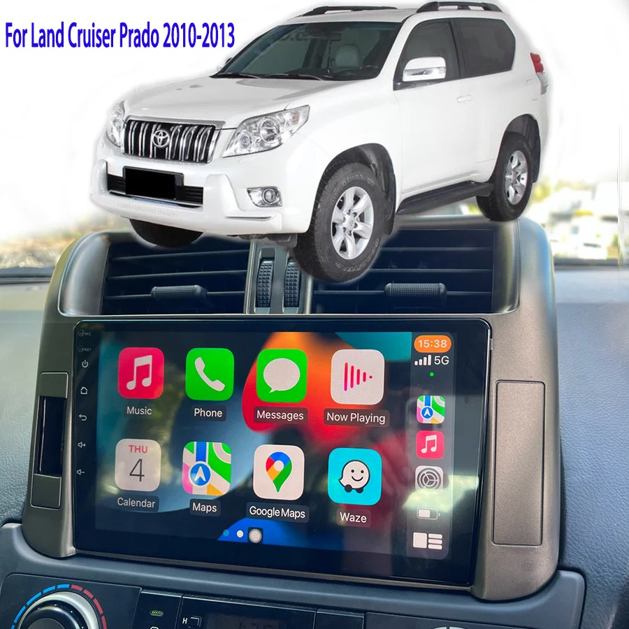 

360 Camera Carplay Android 10 Car Multimedia Player For Toyota land cruiser prado 150 2010-2013 GPS Radio Stereo Navi 128G Audio