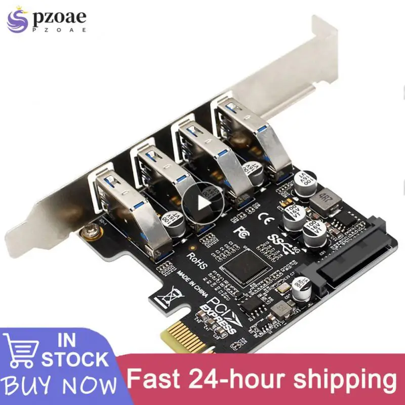 

Stable Pci-e Express Controller Expansion Adapter Card 4 Port Chip Port Protection Usb3.i-e Expansion Card Computer Accessories