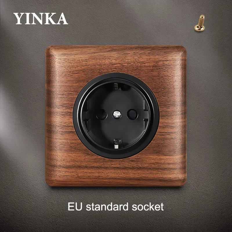 

Деревянный латунный выключатель YINKA