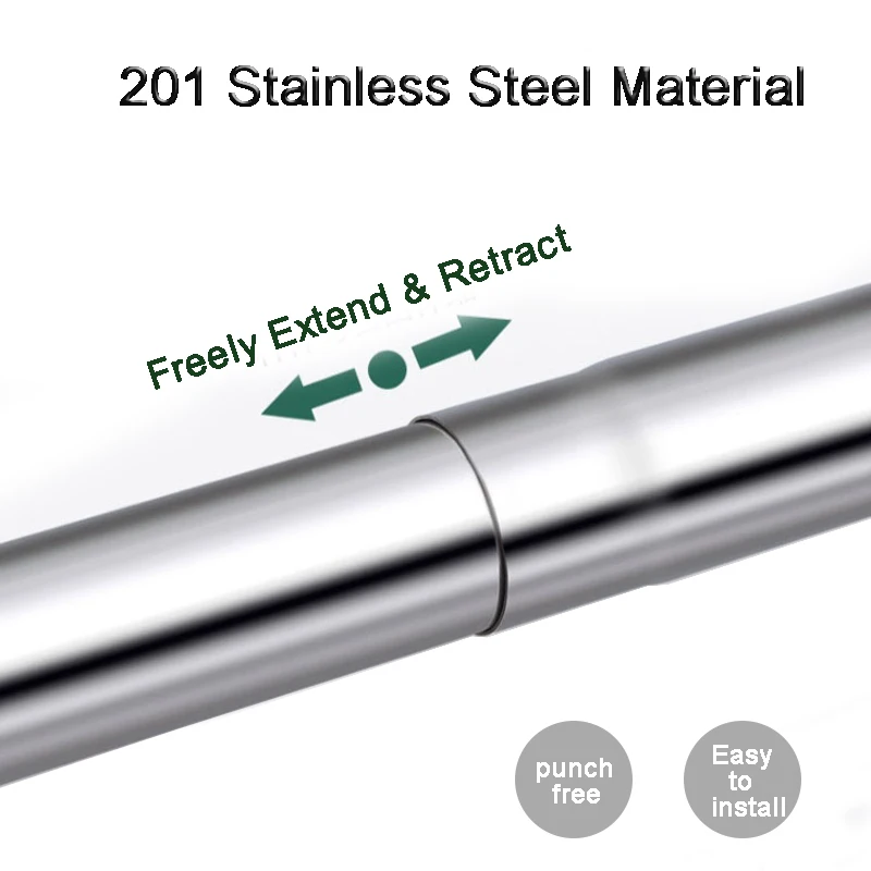 Регулируемый телескопический стержень из нержавеющей стали 40-140 см