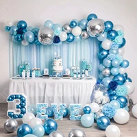 blue balloon garland arch kit 1st birthday party decoration kids wedding birthday decor latex baloon oh baby shower boy globos