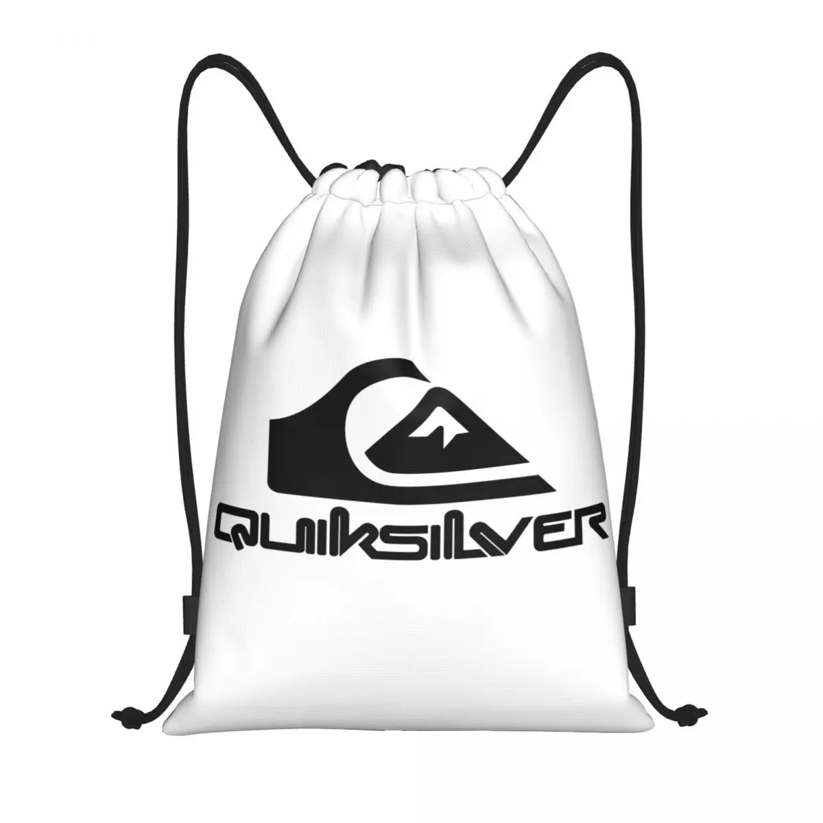 Quiksilvers Logo Drawstring Backpack Women Men Sport Gym Sackpack Portable Surfing And Skateboarding Training Bag Sack