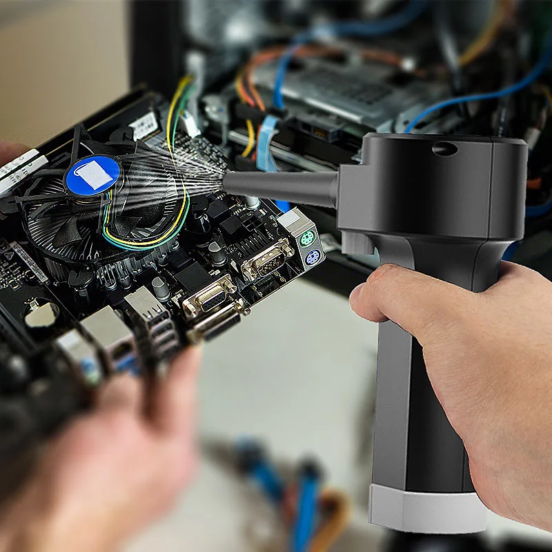 cordless handheld electric air duster wireless rechargeable vacuum cleaner compressed air blower for home car computer keyboard free global shipping