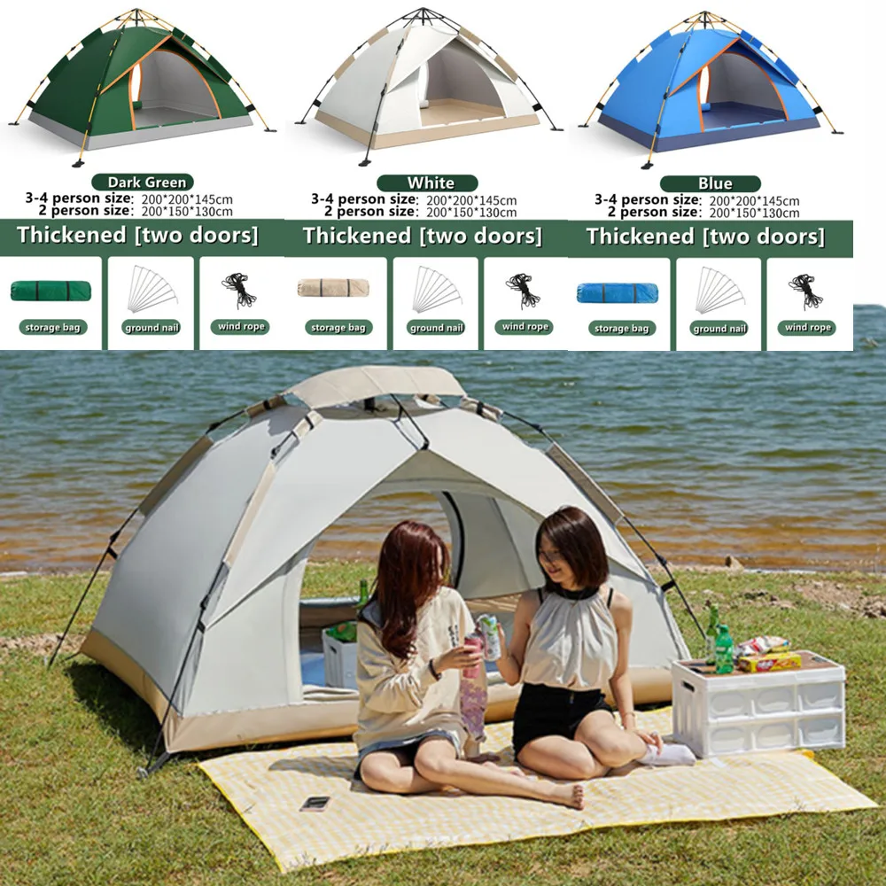 

Portable Tent Picnic Outdoor Camping Tent 2-3 Person Fully Automatic Tent Quick Opening Fishing Ultralight Camping Tent