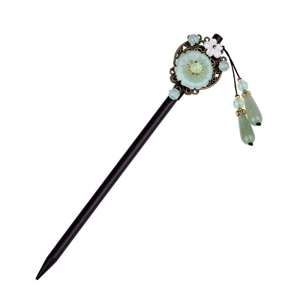 

Hair Flower Accessories Japanese Hair Pin Ancient Customs Fork Clip Pin Wood Headpiece Handmade Chopstick Hairpin Bride