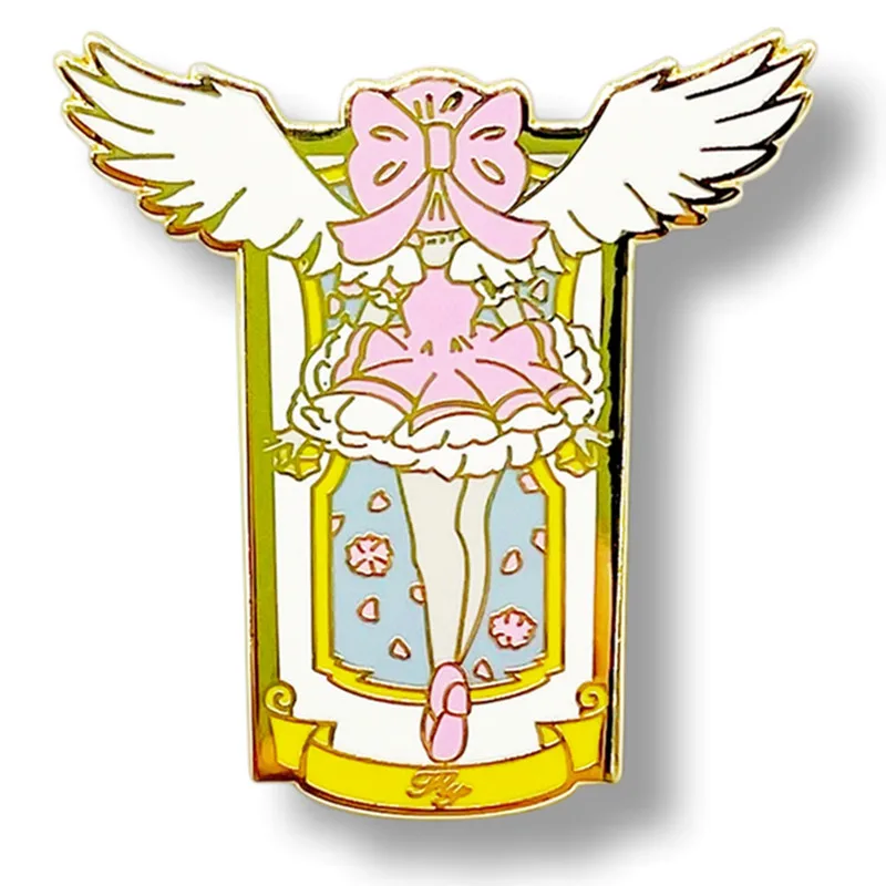 

Angel Wing Card Captor Sakura Magical Girl Enamel Pin Brooch Metal Badges Lapel Pins Brooches for Backpacks Jewelry Accessories