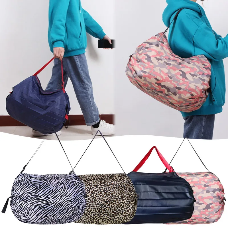 

Travel Bag Reusable Bags For Portable Fashion Grocery Pocket Eco-friendly One Shopping Folding Handbag Shoulder