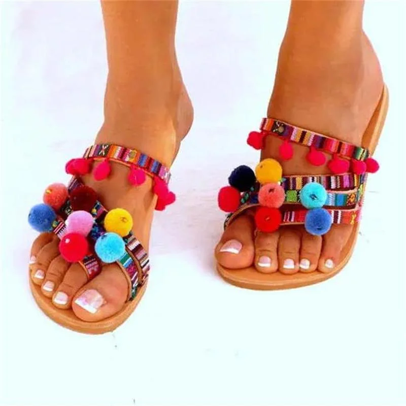 

Summer Women Flats Slippers 2022 Brand New Designer Casual Walking Shoes Fad Flip Flops Slides Beach Dress Sandals Women Shoes