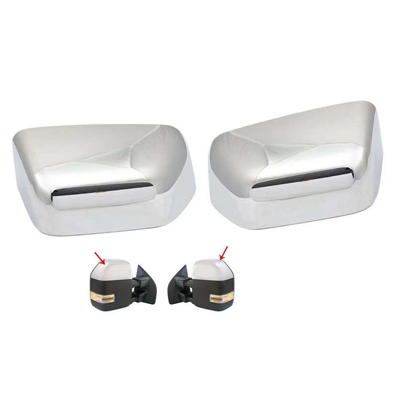 1 Pair Tow Mirror Cap Cover Set LH &amp RH Sides HC3Z-17D742-CA HC3Z-17D743-CA For Ford Super Duty F150 F250 F350 Accessories