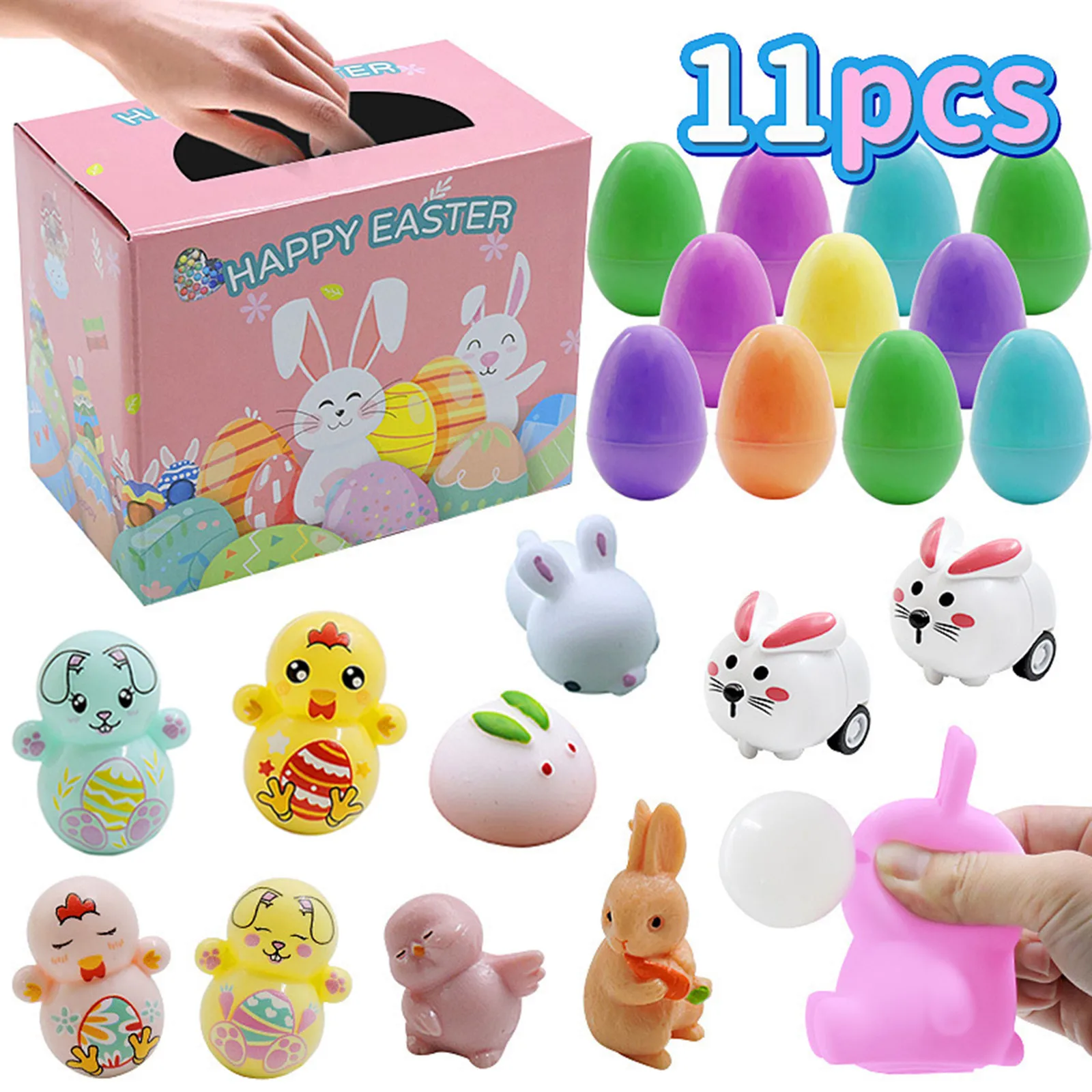 

Easter Eggs Box Reusable Rabbit Car Dinosaur Advent Calendar Toy Gift Box Cartoon Animal Surprise Gift Box For Children Gift #50