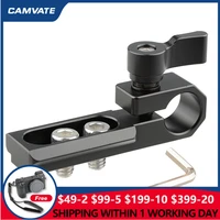camvate camera universal standard single 15mm rod clamp with nato safety rail 14 20 screws for dslrs gh5 emos100 5dmarkiii