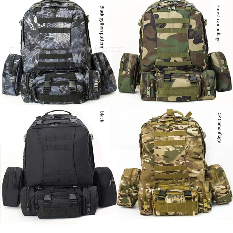 

55L Climb Rucksack Large Capacity Mountaineering Bag Military Tactical Backpacks Outdoors Fishing Hiking Camping Travel Bags