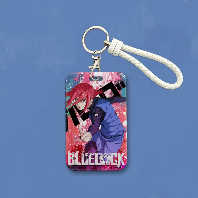 2023 New 110*70mm Japanese Anime BLUE LOCK Lanyard ID Card Badge Holder with Keychain Keyring Gift