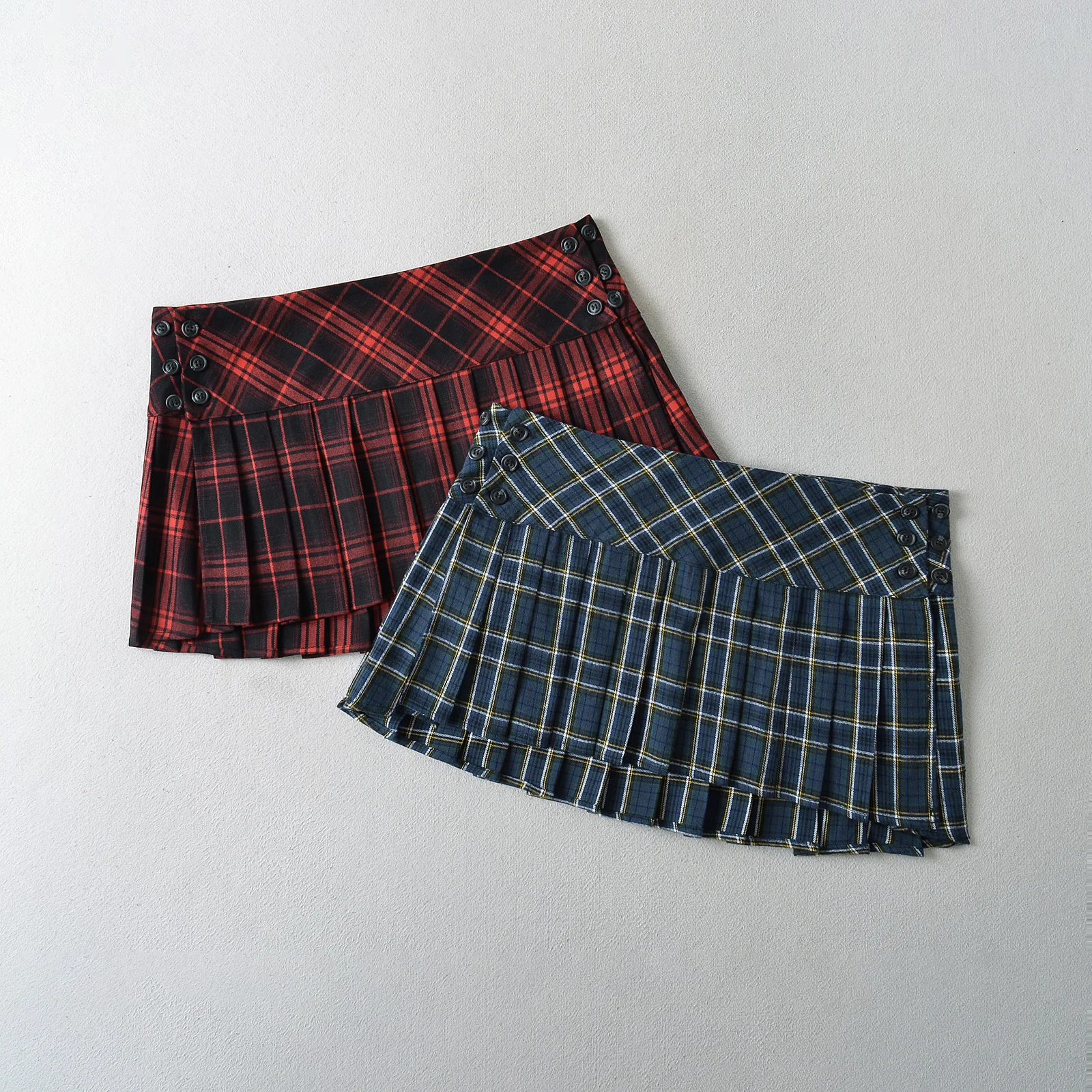 Летние юбки для женщин корейская мода женская клетчатая юбка в стиле преппи с