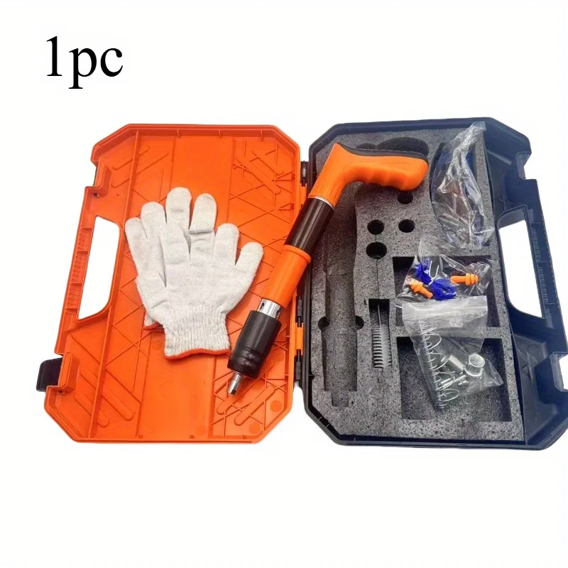 

1 шт., цельностальной пистолет для гвоздей, пистолет для гвоздей, глушитель, гвоздезабиватель, фиксированный пистолет для украшения гвоздей, потолочный артефакт