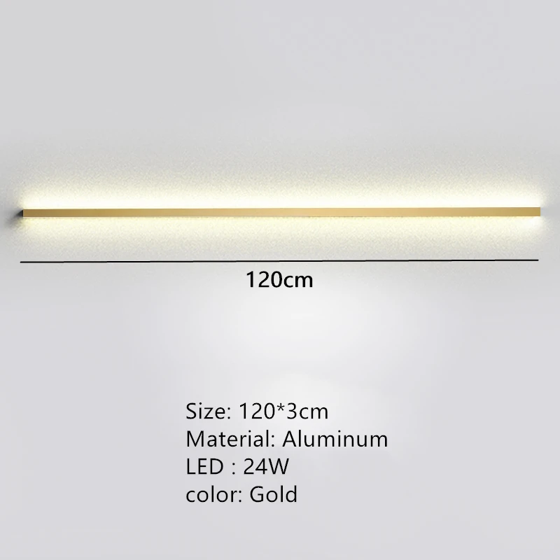 

LED настенные светильники IWP черные/белые 60/80/100/120 см