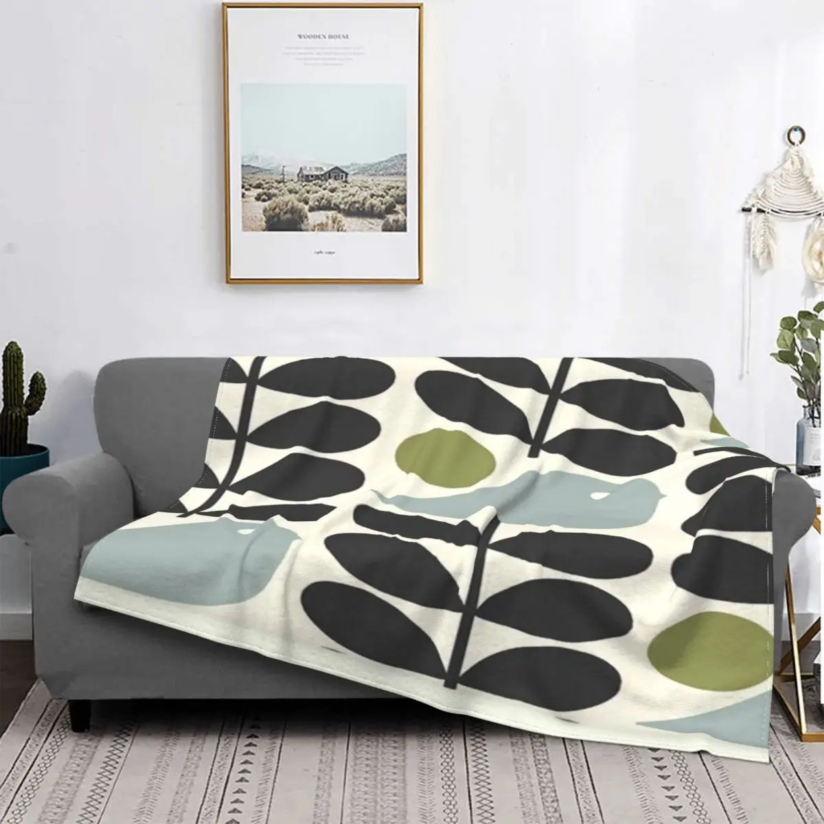 

Orla Kiely-Manta a cuadros для cama, manta de Tortilla для возврата, 1547