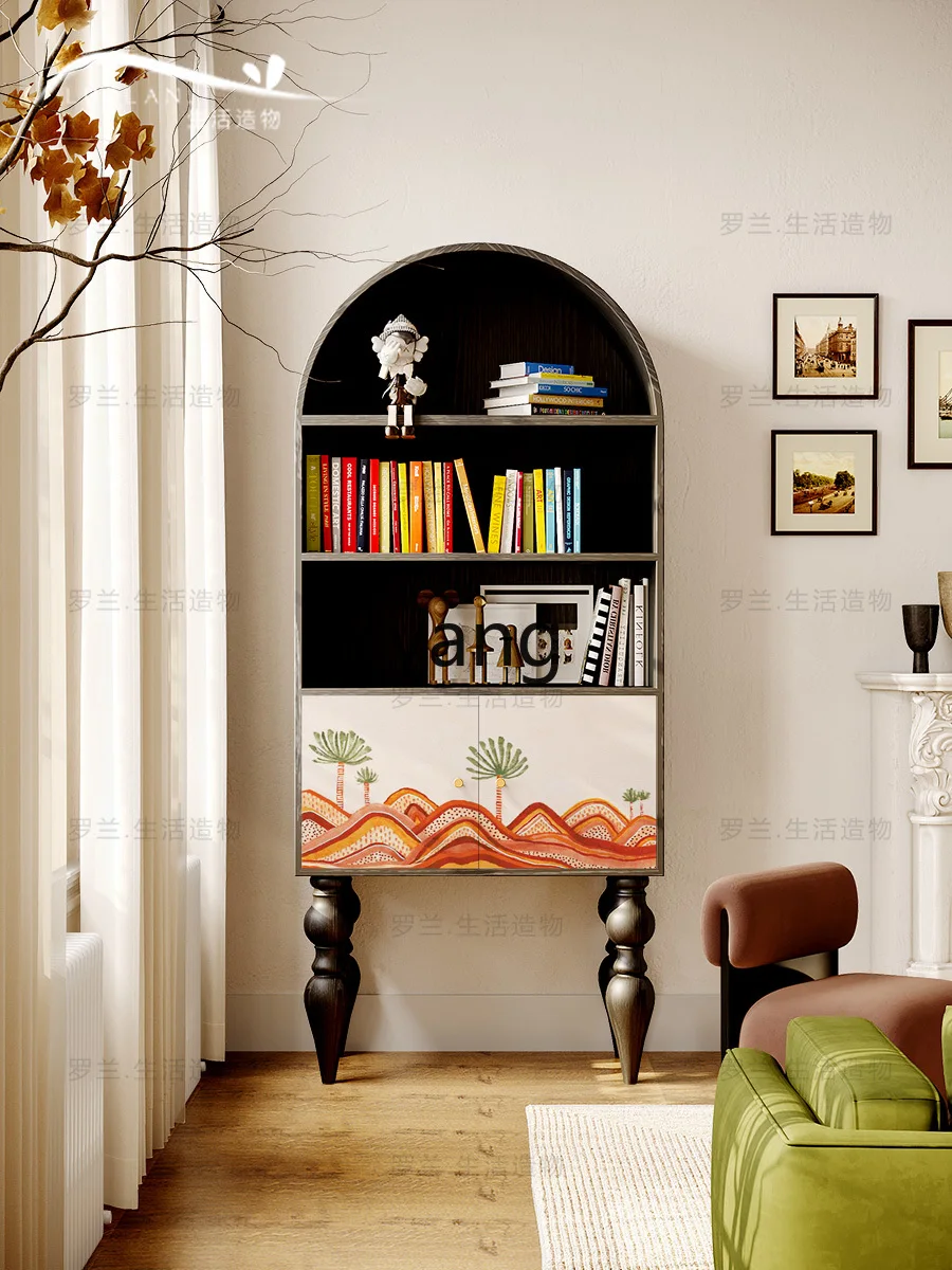 LXL в стиле пустыни книжный шкаф из твердой древесины